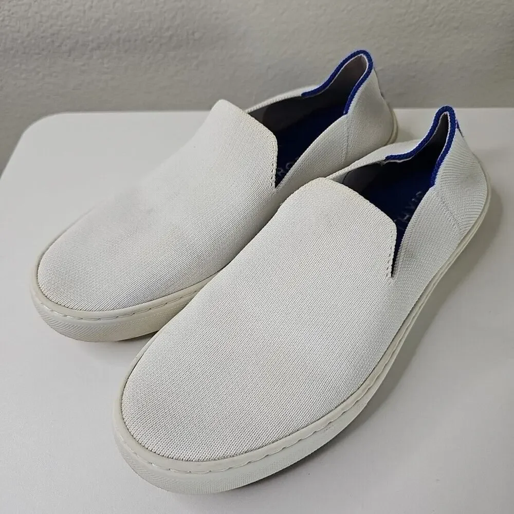Rothy's Women's White The Original Slip On Round Toe Sneaker‎ Shoes Size 8